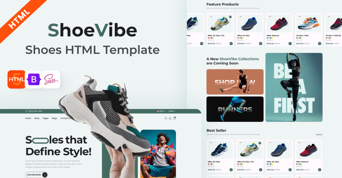 Shoe Vibe - Shoe Store HTML Website Template