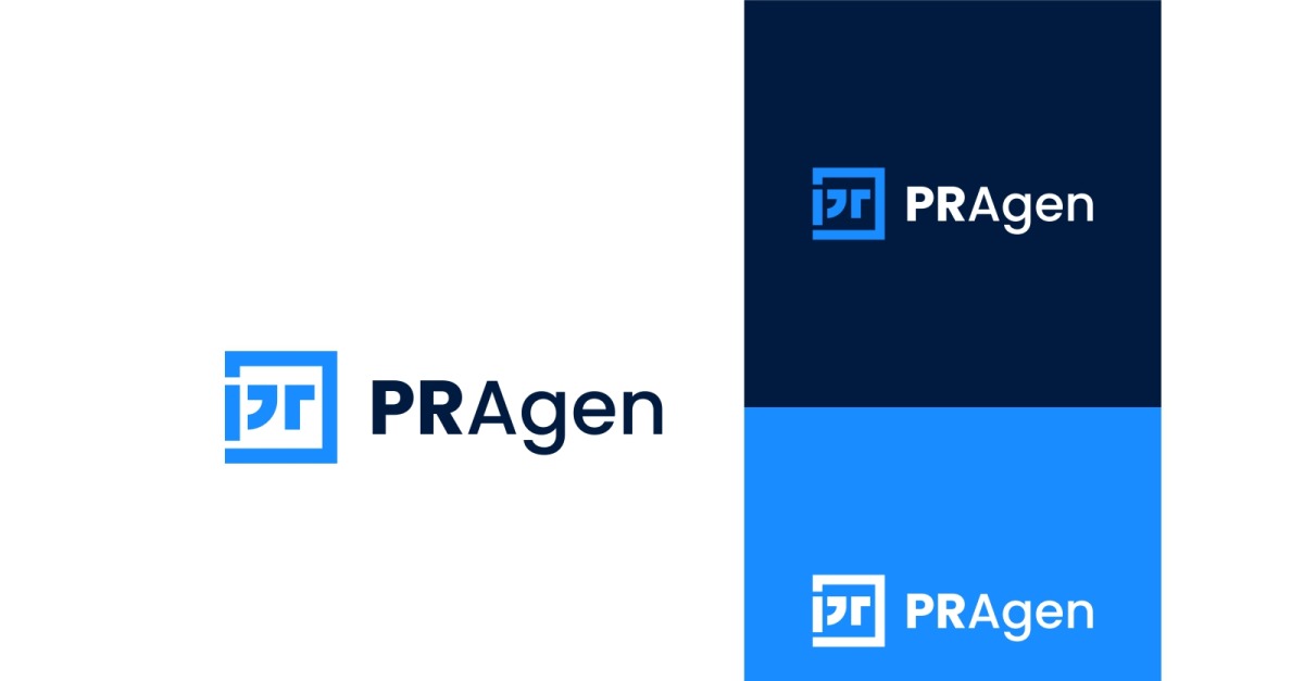 Lettre initiale du logo PR Square #498220 - TemplateMonster