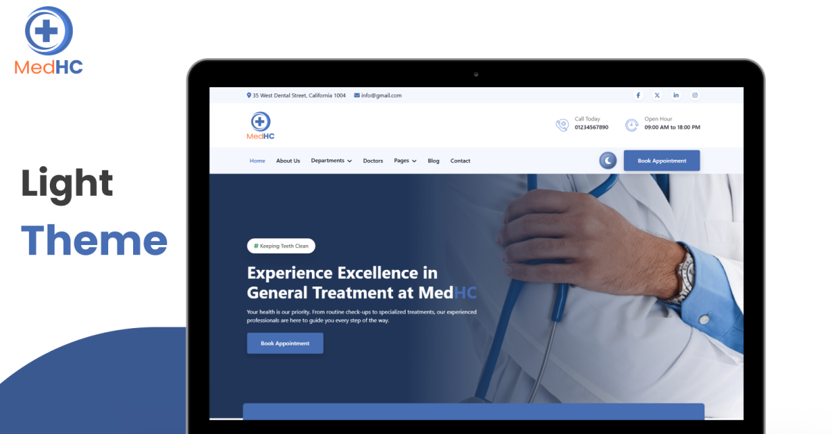 MedHC – Responsive Medical & Healthcare Multiple Page Website Template