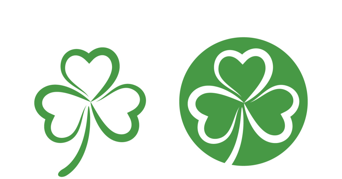 Modèle de conception de logo d'illustration d'icône de trèfle v.28
