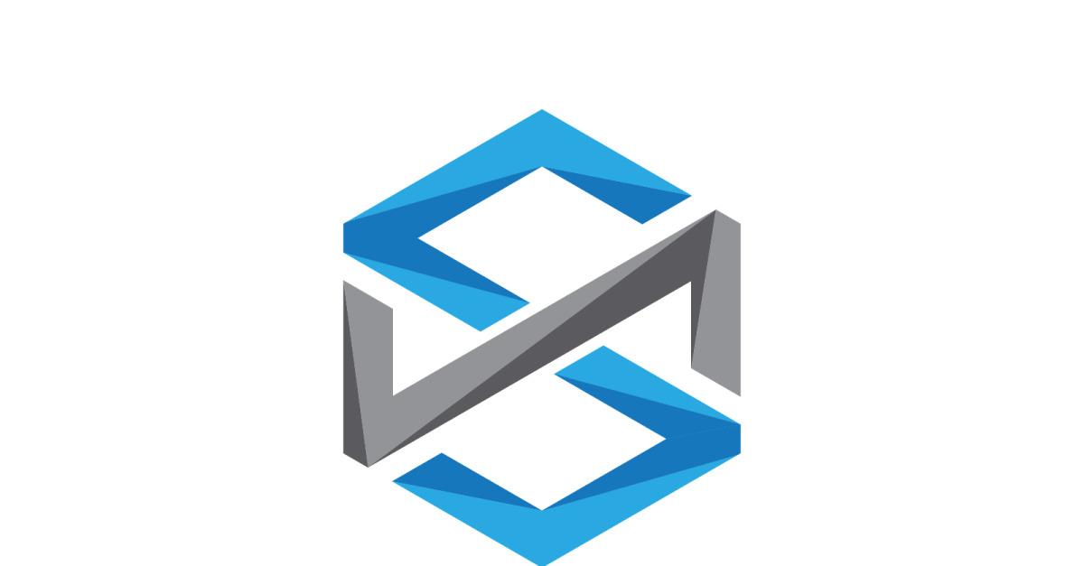 S Logo Hexagon illustration Icon Vector Template v.2