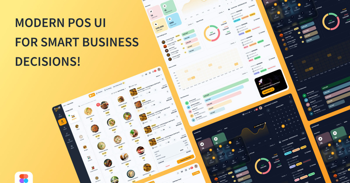 FoodiPOS - A Restaurants and POS UI kit with Figma file in Light and ...