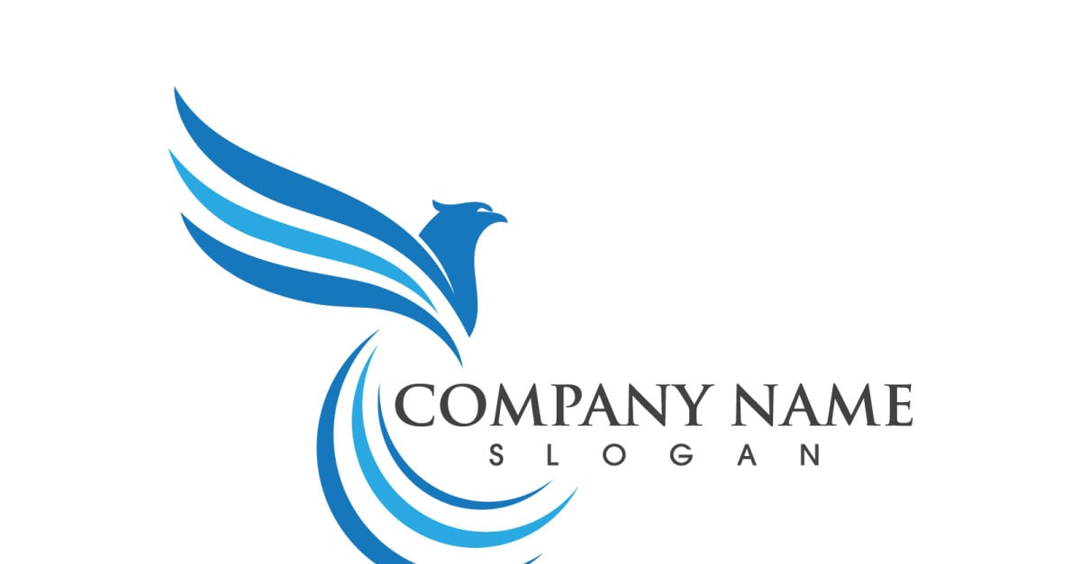 Eagle hawk wing icon Template logo design v.34