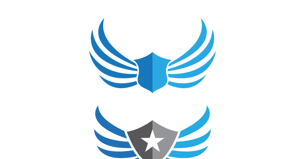 Eagle hawk wing icon Template logo design v.26
