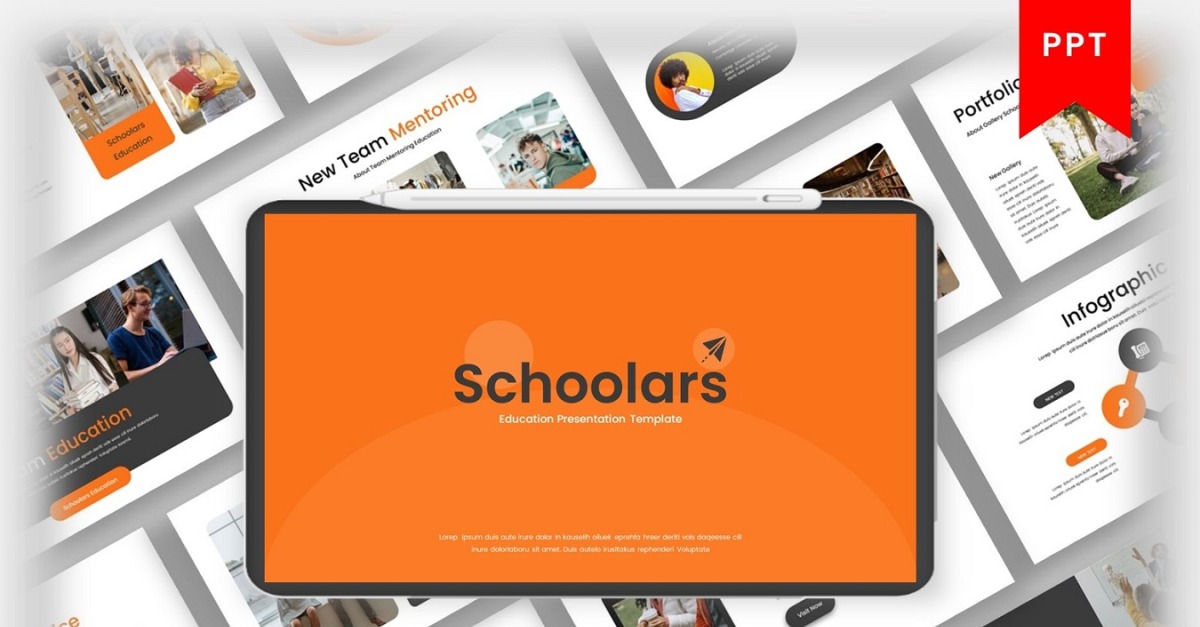 Schoolars – Education PowerPoint Template - TemplateMonster