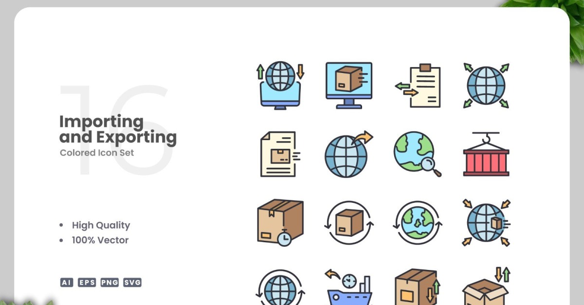 16 Importing and Exporting Colored Icons Set