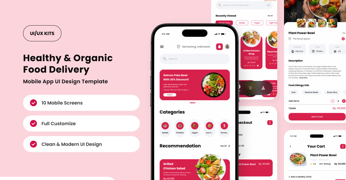 Freshoria – Food Delivery App Design Template