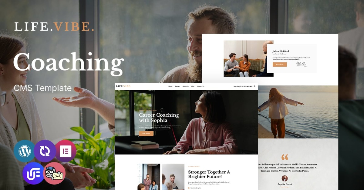 Lifevibe – life Coaching Club Multipurpose Responsive WordPress Theme