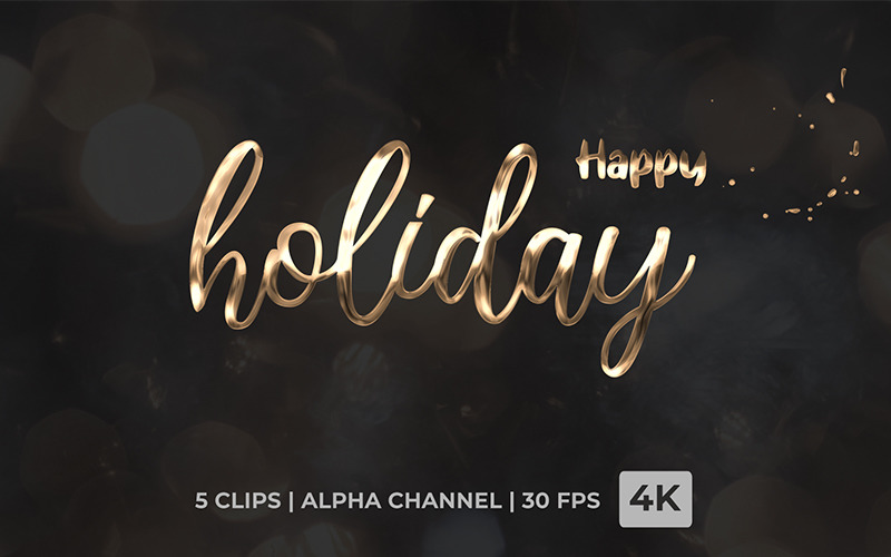 Text Animation Happy Holiday #519706