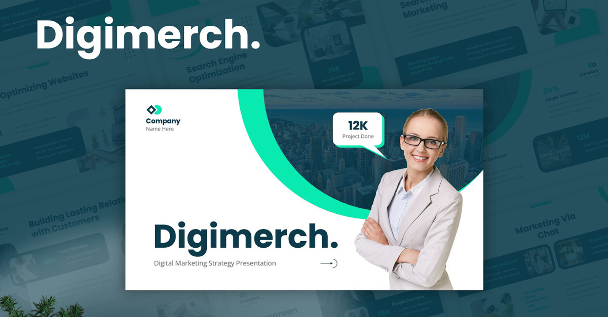 Digimerch – Digital Marketing Strategy Google Slides Template