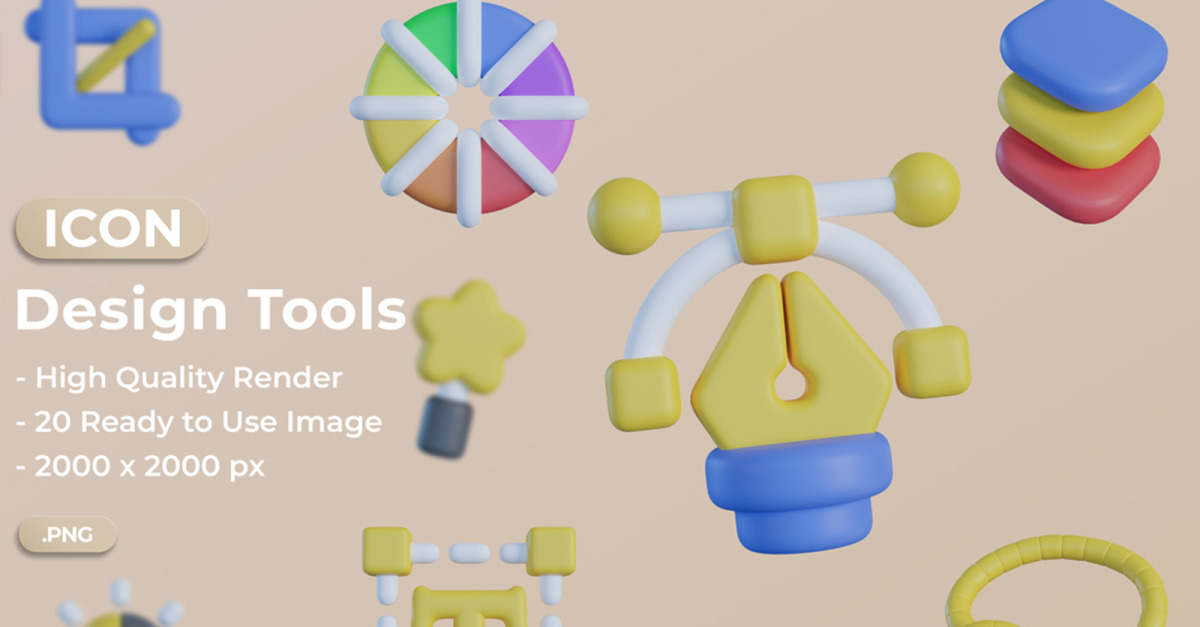 3D Graphic Design Tools Icon #520139 - TemplateMonster