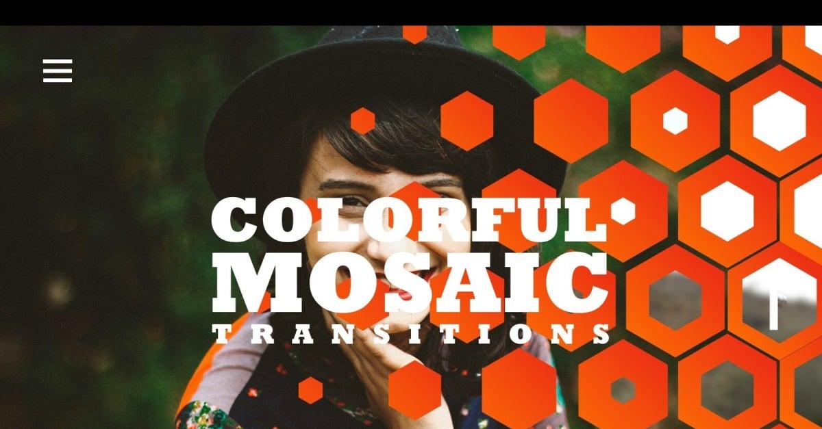 Colorful Mosaic Transitions – After Effects Template