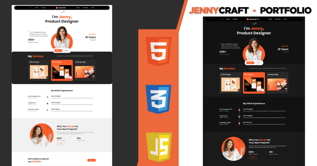 JennyCraft – Clean and Creative Portfolio HTML Template