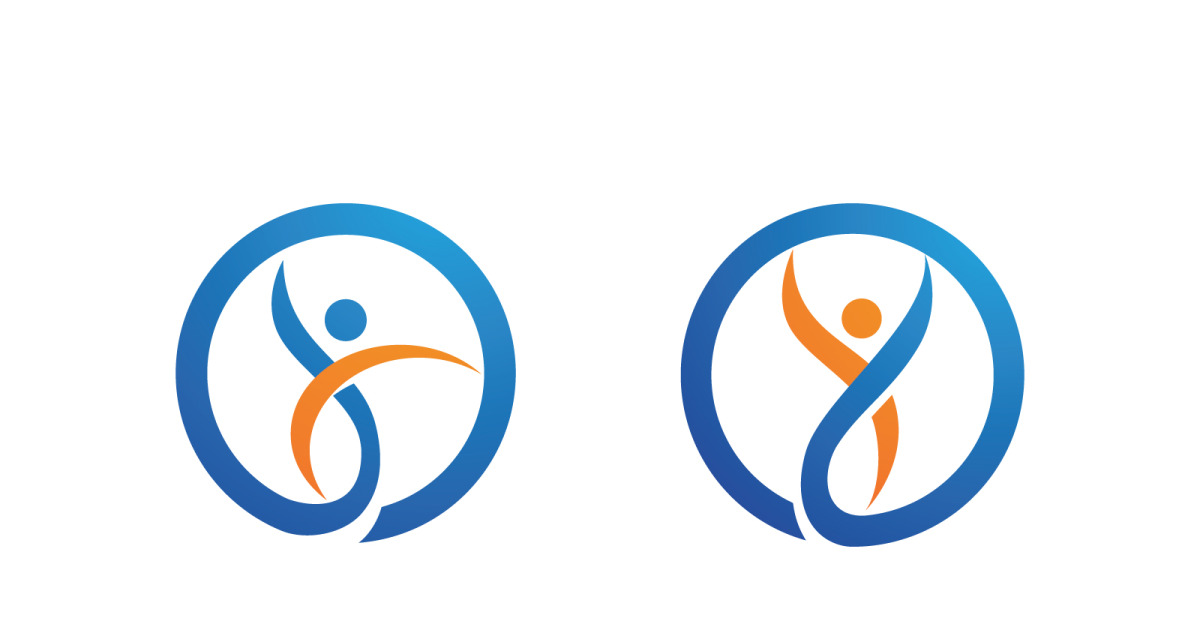 Healthy life Human fit sport logo sign illustration v.39