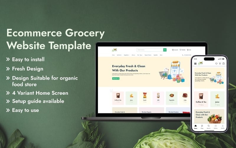 ESC Grocery Ecommerce Website Template