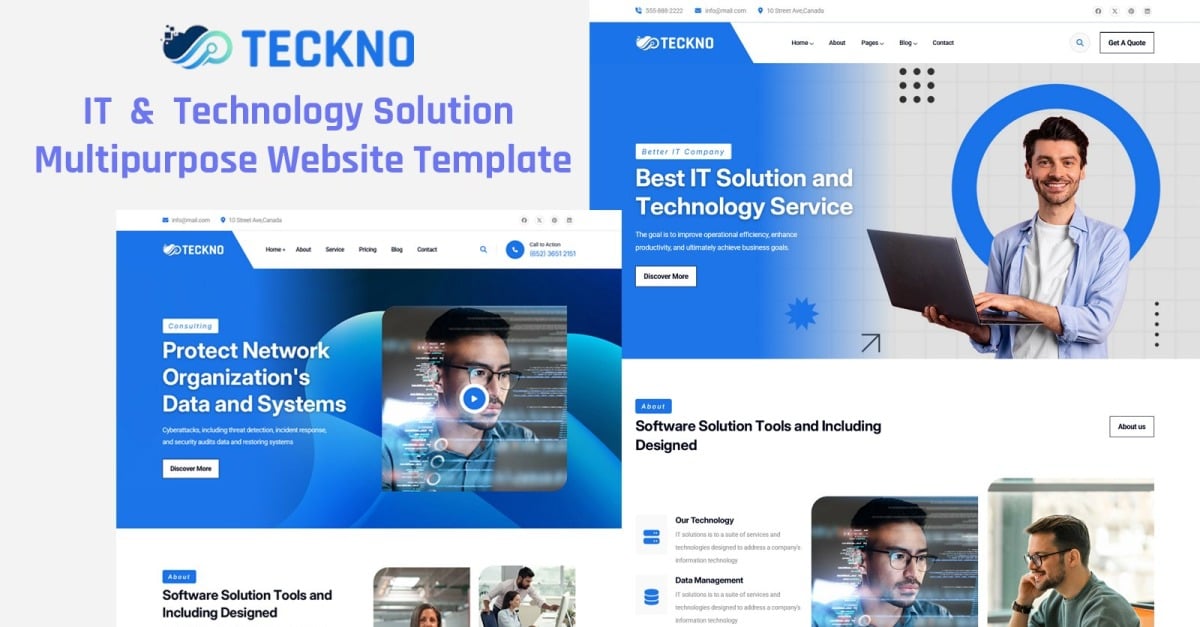 Teckno -  IT  &  Technology Solution Multipurpose Website Template