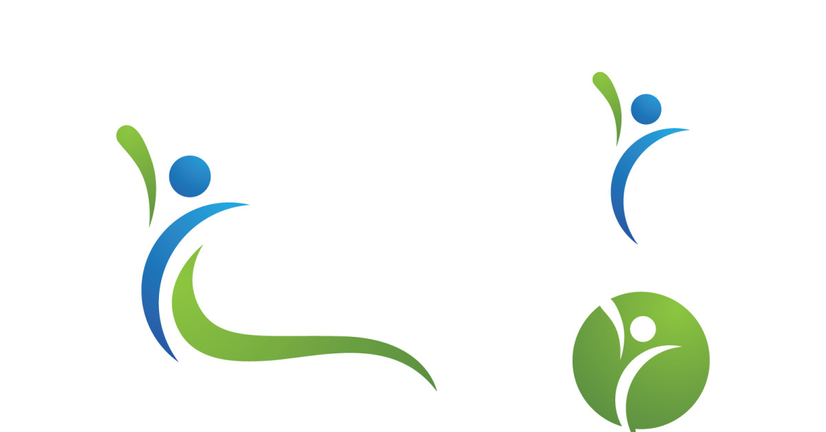 Healthy life Human fit sport logo sign illustration v.116