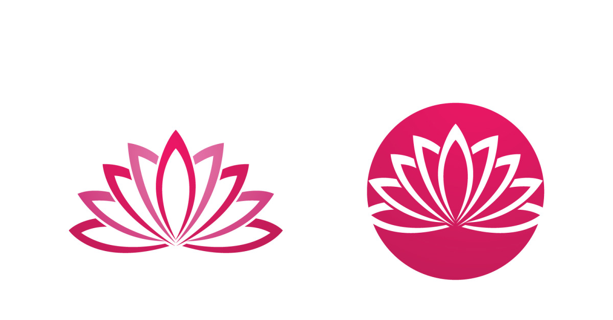 Lotus flower Logo Beauty Salon Cosmetic skincare vector icon design v.107