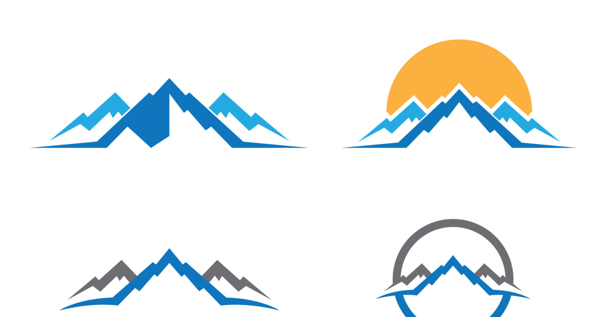 Mountain Hill icon Logo illustration design Template v.13
