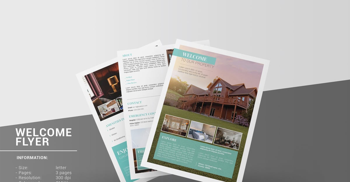 Real Estate Welcome Flyer Template | Editable & Printable Design
