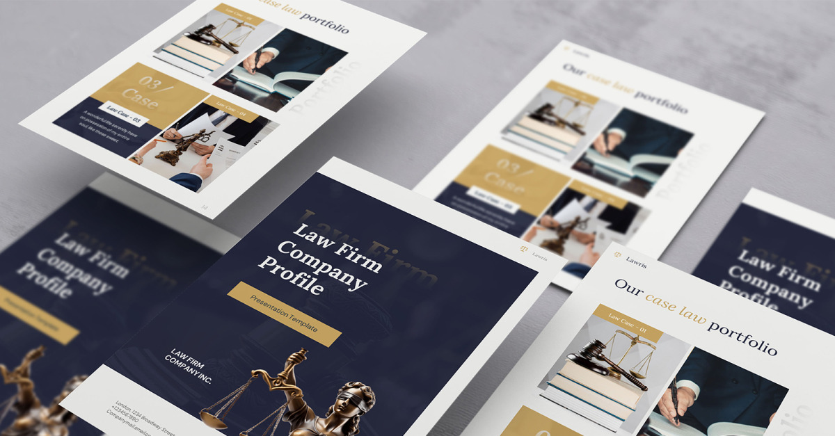 Portrait A4 Law Firm PowerPoint Presentation Template