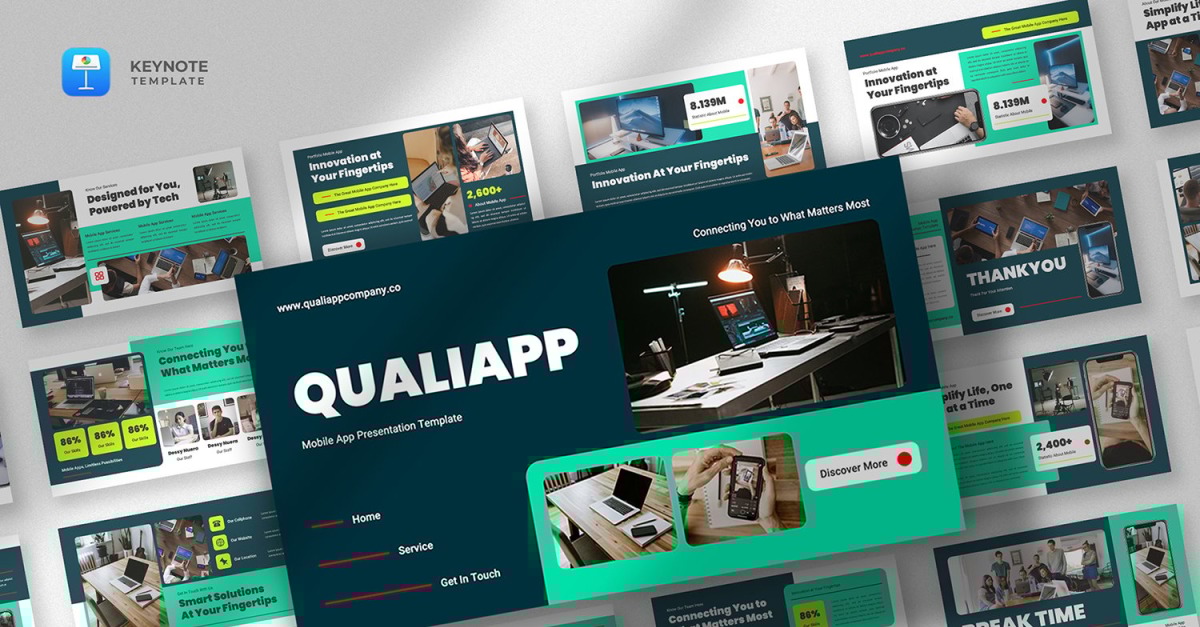Qualiapp – Mobile App Keynote Template