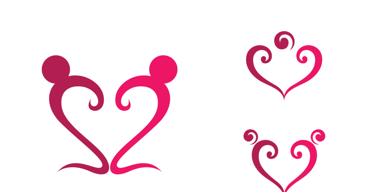 Human care adoption group network and social logo design vv.53