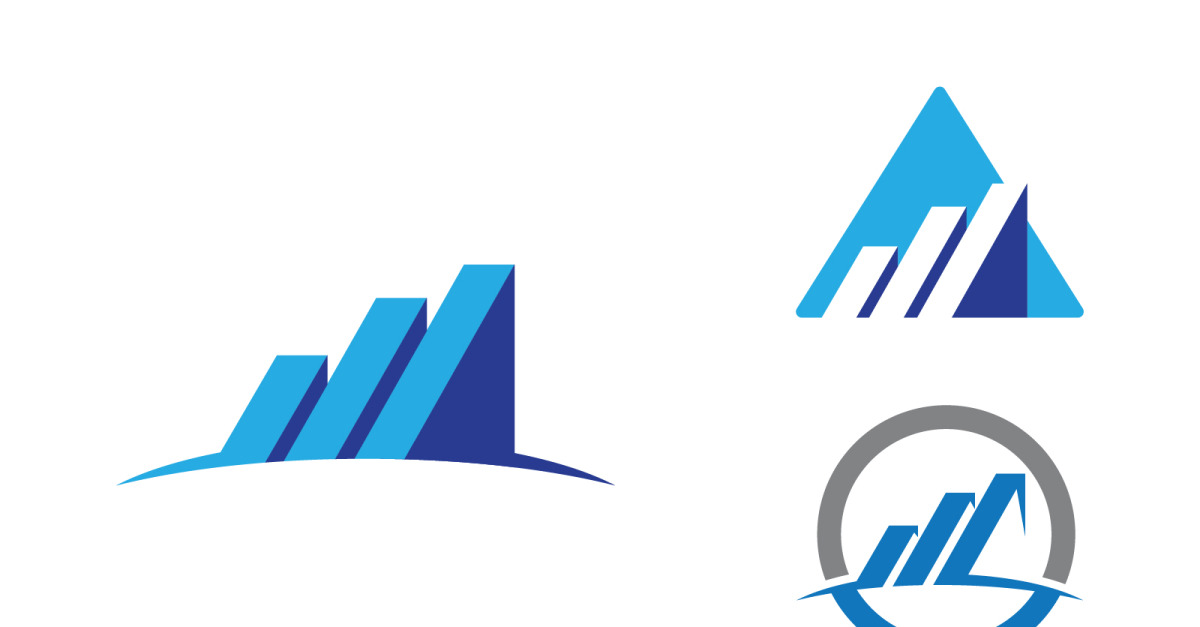 Business growth Finance concept logo illustration design v.76