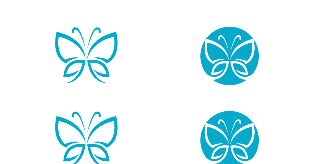 Butterfly Beauty Vector logo icon design template v.11