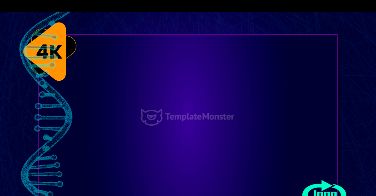 Animated DNA spiral with rotation, 4K, Loop