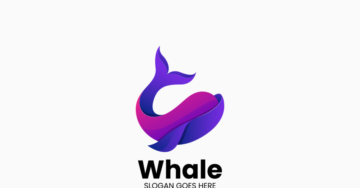 Whale Modern Gradient Logo #525822
