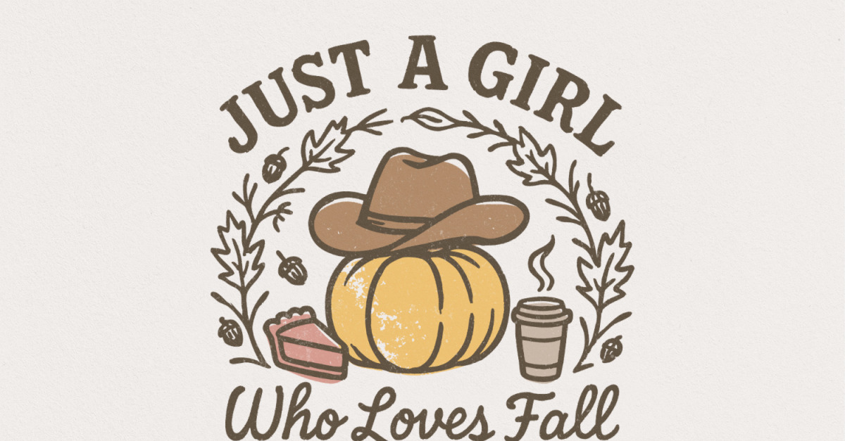Just A Girl Who Loves Fall PNG, Pumpkin Coffee Autumn PNG, Fall Girl Western Sublimation, Pumpkin