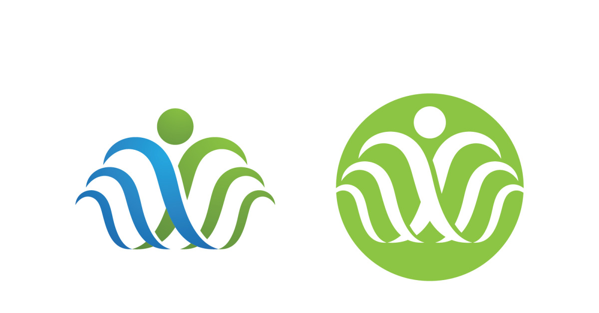 Healthy life Human fit sport logo sign illustration v.247