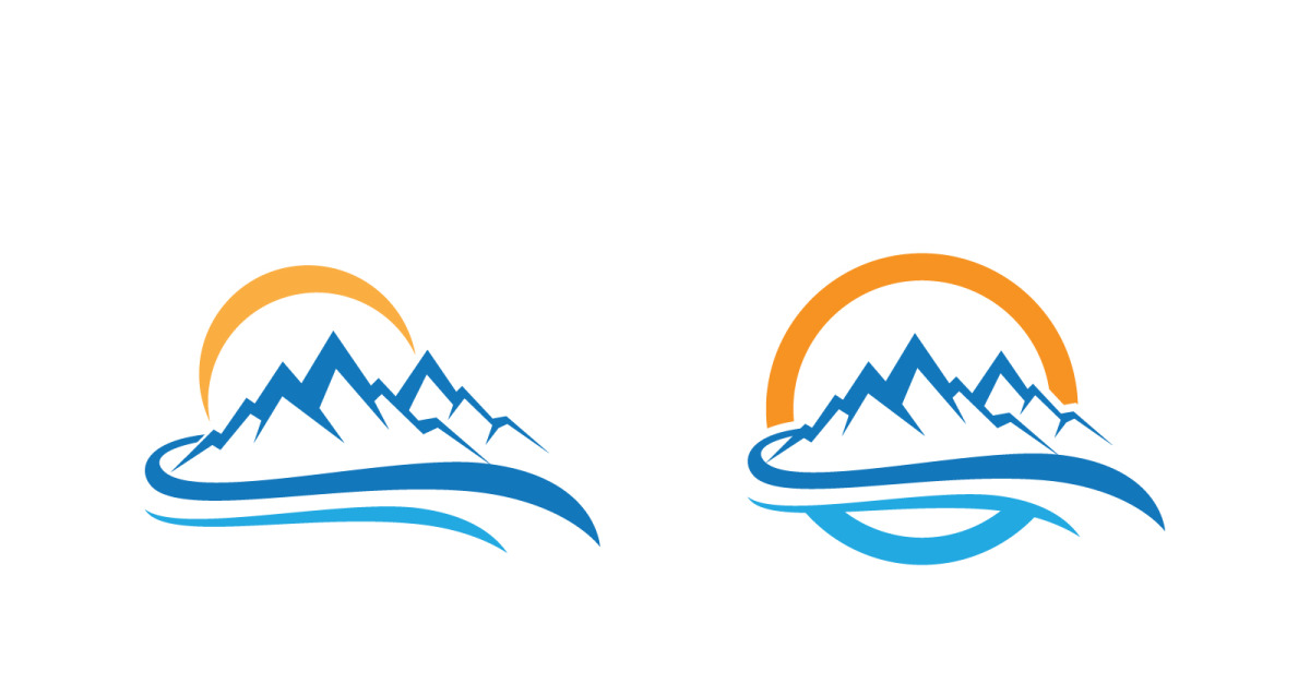 Mountain Hill icon Logo illustration design Template v.45