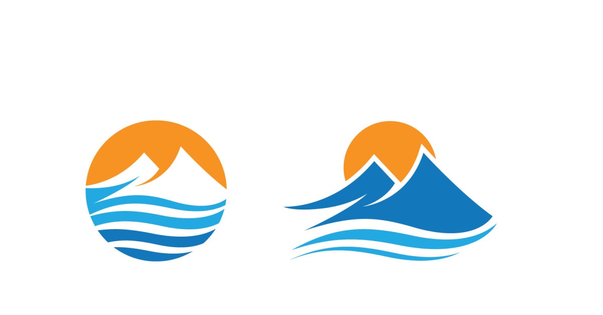 Mountain Hill icon Logo illustration design Template v.55