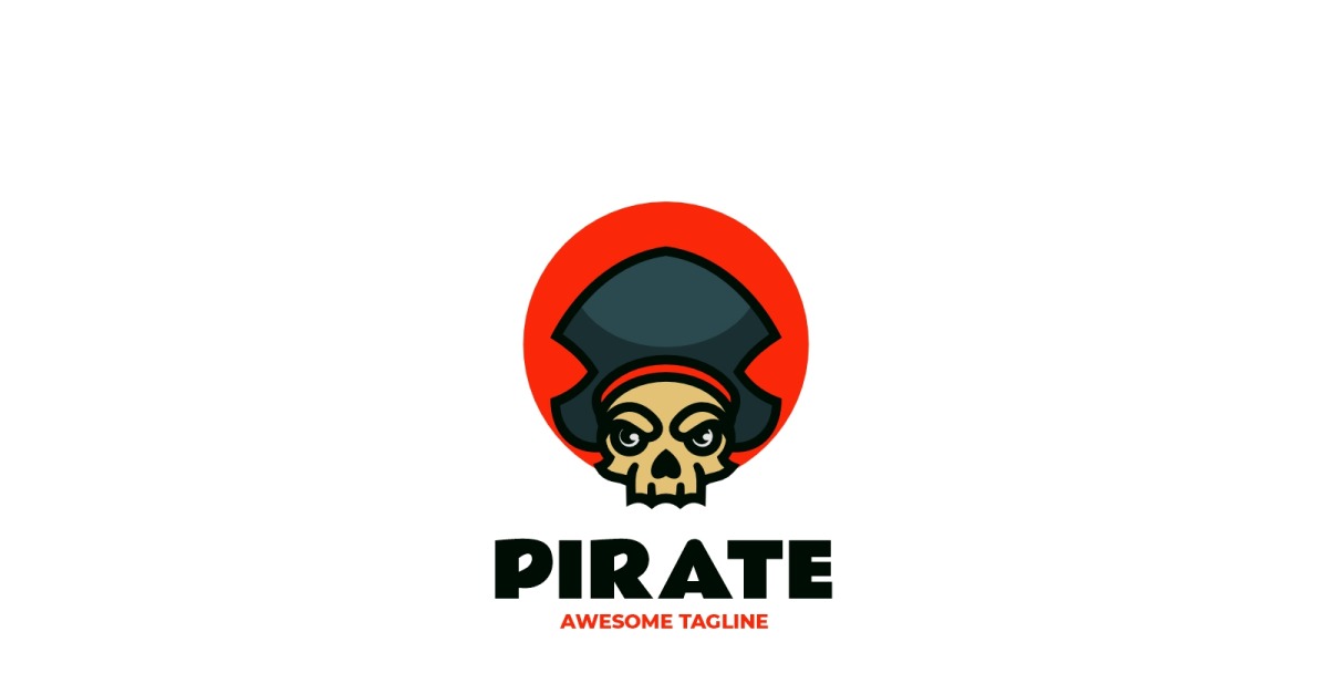 Pirate Skull Mascot Logo Design 210 #526468