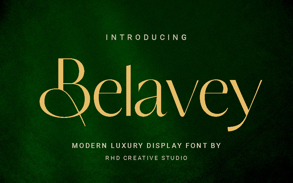 Belavey Modern Luxury Display Font #526545