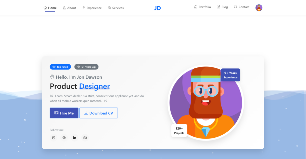 Dawson – Premium Personal Portfolio and CV Resume Template