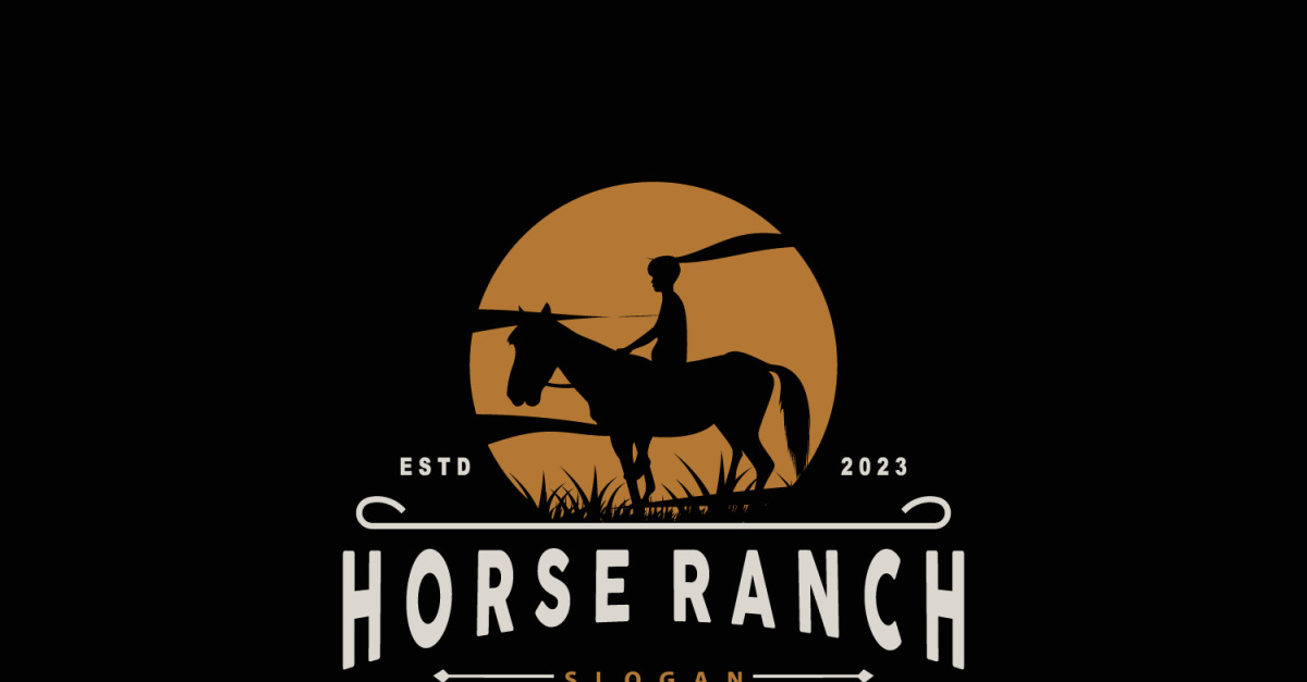 Horse Logo West Country Farm Ranch V8