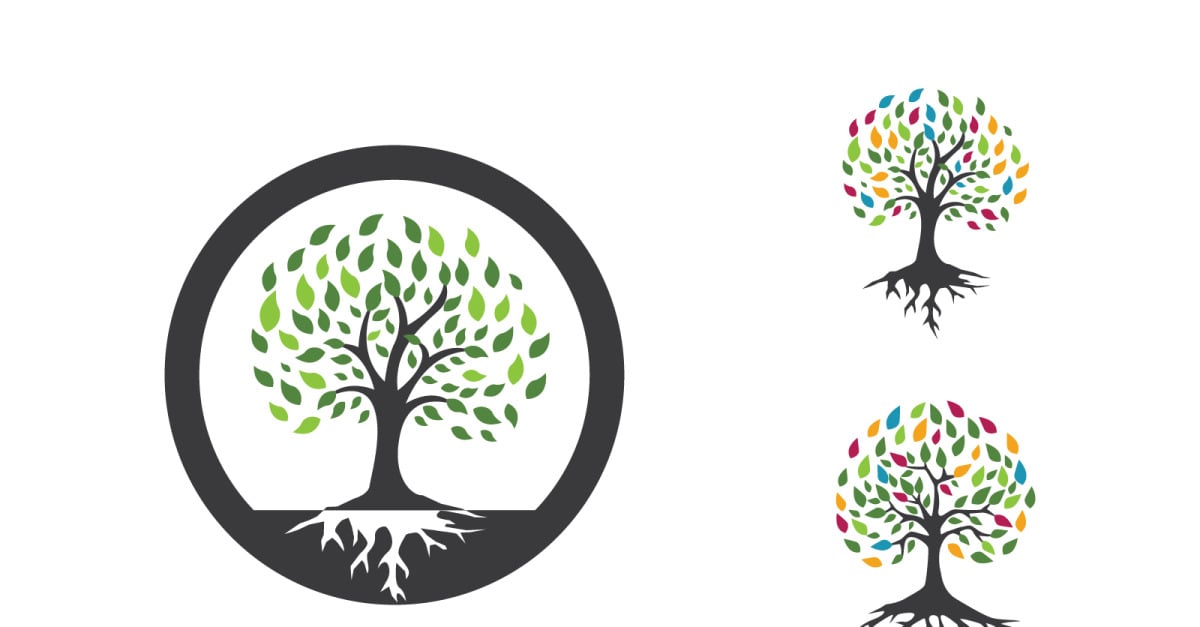 Ecology Tree vector icon illustration logo design v.1
