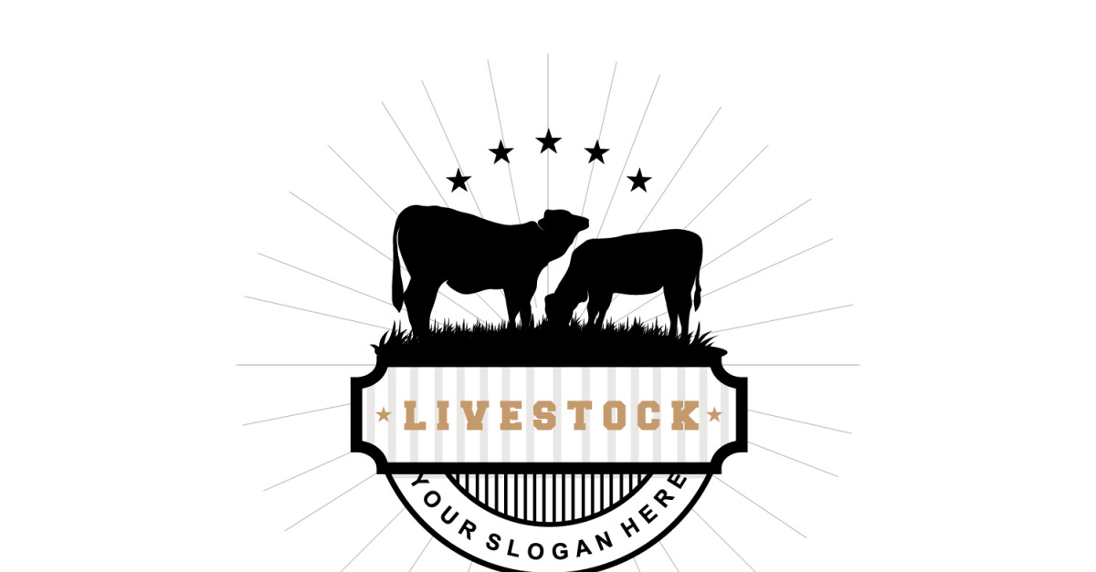 Livestock Logo Fram Garden Design V11