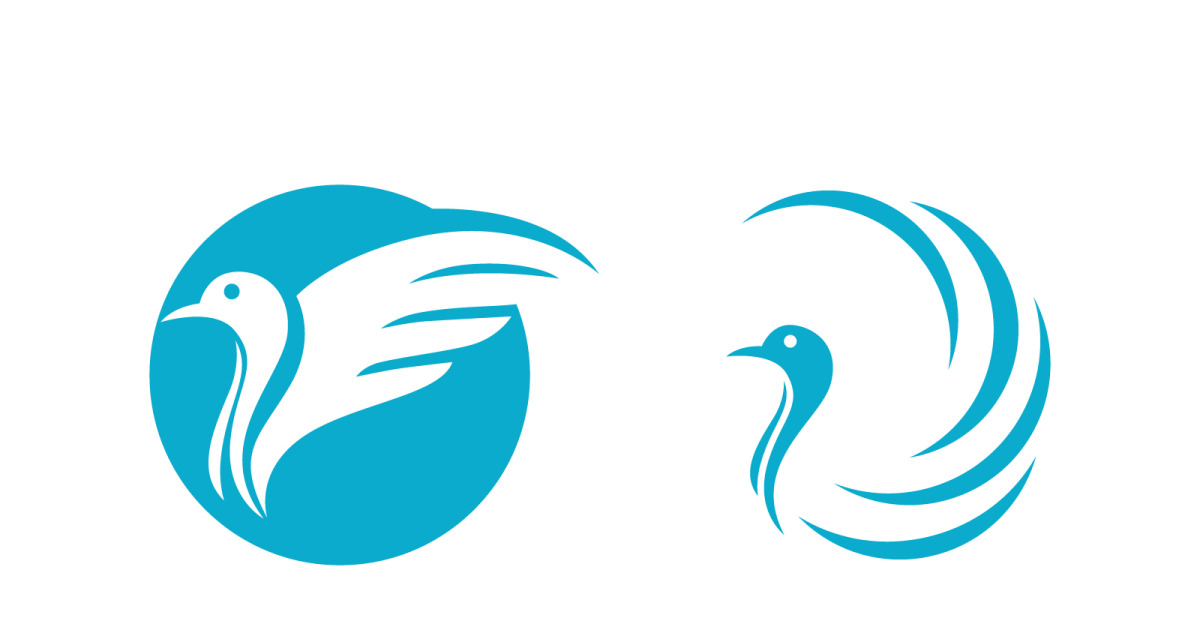 Bird wing icon logo design vector illustration template v.8