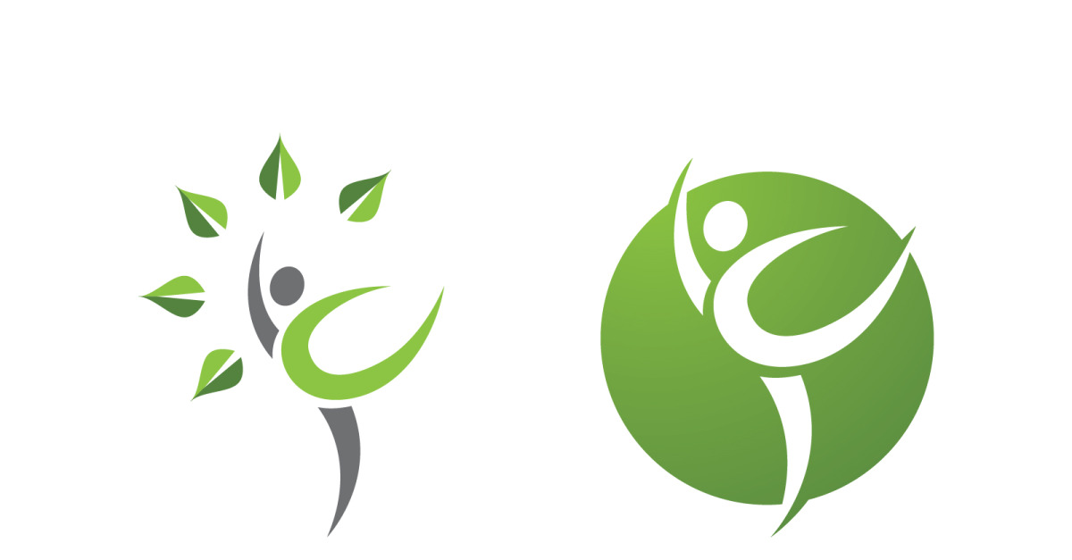 Healthy life Human fit sport logo sign illustration v.280