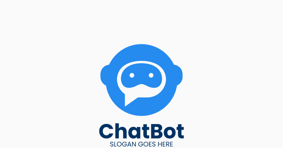 Chat Bot Logo Template Vector Design
