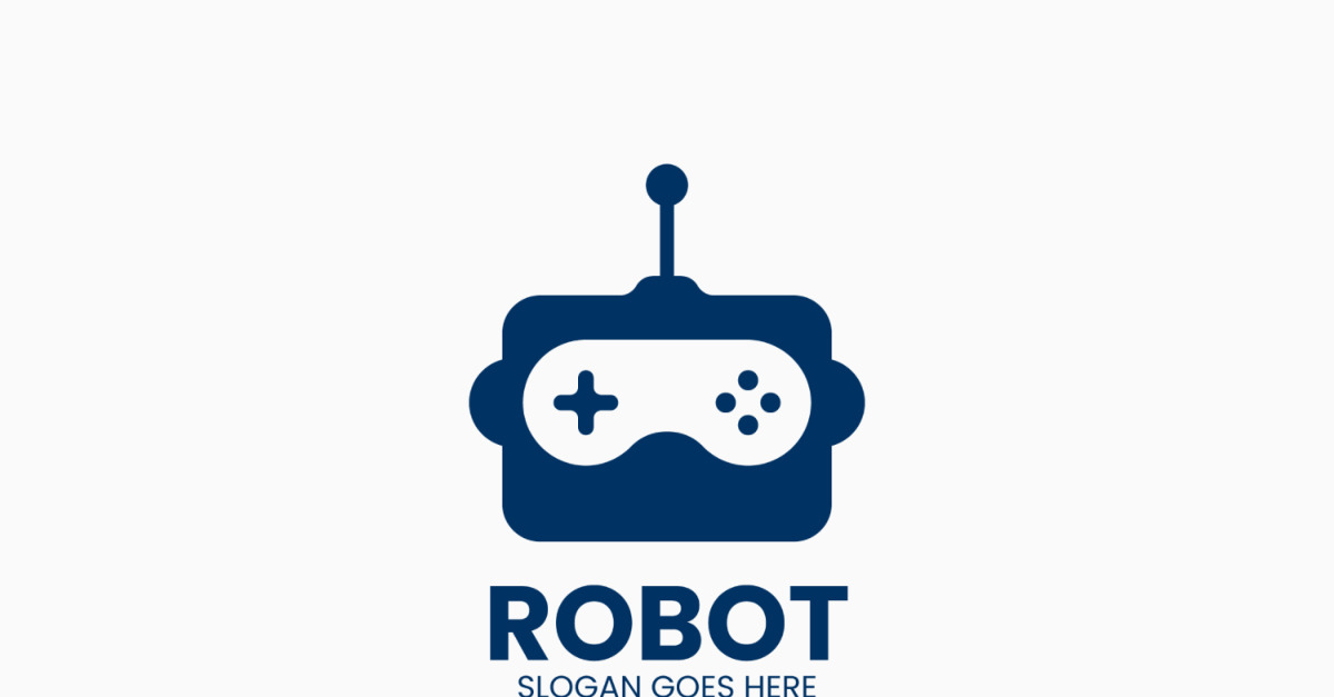 Robot Gaming Logo Template Vector Design