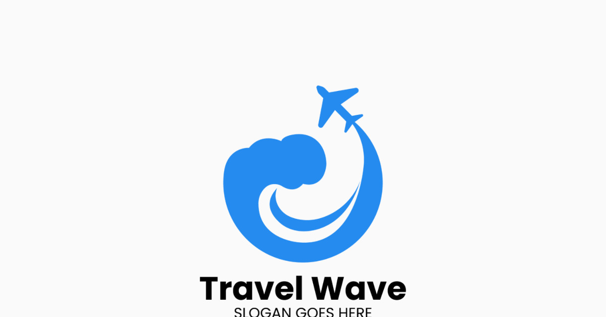 Travel Wave Logo Template Vector Design