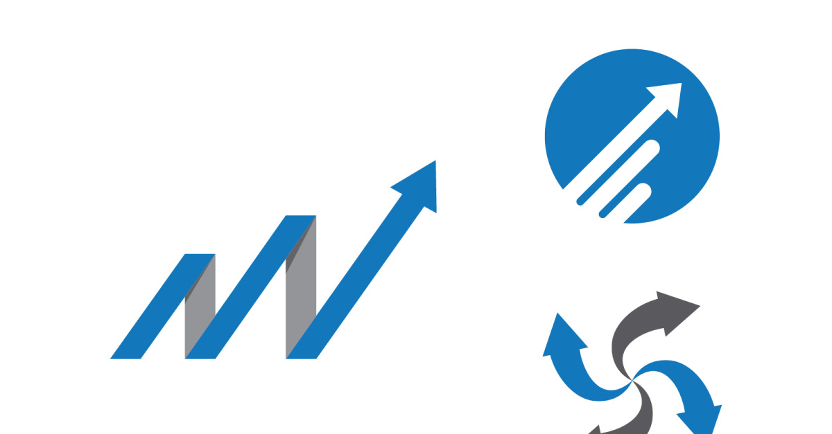 Business growth Finance concept logo illustration design v.116