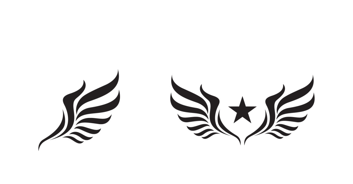 Eagle hawk wing icon Template logo design vv.52