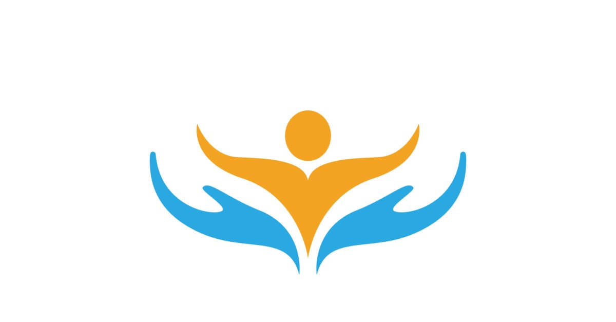 Hand help concept together Logo illustration design v.4