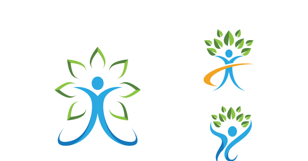 Healthy life Human fit sport logo sign illustration v.290